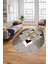 Şık Modern Desenli Dijital Kaymaz Yıkanabilir Oval Yolluk Mutfak Salon Halısı O-Modern-12-Kahve 5
