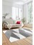 Baskılı Kaymaz Yıkanabilir Modern Koridor Halısı Mutfak Halısı Salon Halısı Modern-54-Beyaz 1