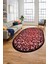 Modern Klasik Desen Dijital Kaymaz Yıkanabilir Oval Yolluk Mutfak Salon Halısı O-Modern-32-Bordo 3