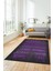 Sade Modern Desen Dijital Kaymaz Yıkanabilir Yolluk Mutfak Salon Halısı Modern-28-Mor 4