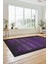 Sade Modern Desen Dijital Kaymaz Yıkanabilir Yolluk Mutfak Salon Halısı Modern-28-Mor 5