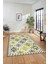 Etnik Modern Desenli Dijital Kaymaz Yıkanabilir Yolluk Mutfak Salon Halısı Modern-14-Sarı 1