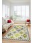 Etnik Modern Desenli Dijital Kaymaz Yıkanabilir Yolluk Mutfak Salon Halısı Modern-14-Sarı 3