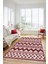 Kilim Desen Baskılı Kaymaz Taban Yıkanabilir Modern Yolluk Salon Halısı MODERN-105-BORDO 5