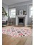 Baskılı Kaymaz Yıkanabilir Etnik Modern Oval Yolluk Mutfak Halısı Salon Halısı O-Modern-60-Pembe 1