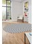 Zikzak Desen Baskılı Kaymaz Taban Yıkanabilir Modern Oval Yolluk Salon Halısı O-MODERN-102-GRİ 2