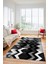 Etnik Modern Desen Dijital Kaymaz Yıkanabilir Yolluk Mutfak Salon Halısı Modern-24-Antrasit 2