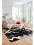 Etnik Modern Desen Dijital Kaymaz Yıkanabilir Yolluk Mutfak Salon Halısı Modern-24-Antrasit 3