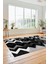 Etnik Modern Desen Dijital Kaymaz Yıkanabilir Yolluk Mutfak Salon Halısı Modern-24-Antrasit 5