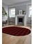 Baskılı Kaymaz Yıkanabilir Modern Oval Koridor Halısı Halısı Salon Halısı O-Modern-55-Bordo 1