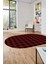 Baskılı Kaymaz Yıkanabilir Modern Oval Koridor Halısı Halısı Salon Halısı O-Modern-55-Bordo 5