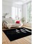 Baskılı Kaymaz Taban Yıkanabilir Modern Yolluk Mutfak Salon Halısı MODERN-112-SİYAH 5
