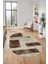 Baskılı Kaymaz Taban Yıkanabilir Modern Oval Yolluk Mutfak Salon Halısı O-Modern-93-Kahve 1