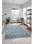 Baskılı Kaymaz Yıkanabilir Şık Kilim Desen Yolluk Mutfak Halısı Salon Halısı Modern-67-Mavi 3