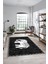 Fil Desen Baskılı Kaymaz Taban Yıkanabilir Modern Yolluk Salon Halısı MODERN-101-ANTRASİT 1