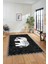 Fil Desen Baskılı Kaymaz Taban Yıkanabilir Modern Yolluk Salon Halısı MODERN-101-ANTRASİT 3