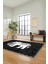 Fil Desen Baskılı Kaymaz Taban Yıkanabilir Modern Yolluk Salon Halısı MODERN-101-ANTRASİT 4
