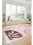 Yaprak Desen Modern Tasarım Dijital Kaymaz Yıkanabilir Yolluk Mutfak Salon Halısı Modern-79-Pembe 1