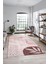 Yaprak Desen Modern Tasarım Dijital Kaymaz Yıkanabilir Yolluk Mutfak Salon Halısı Modern-79-Pembe 2
