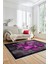 Çerçeveli Modern Desenli Dijital Kaymaz Yıkanabilir Yolluk Mutfak Salon Halısı Modern-13-Mor 4