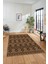 Sade Desen Özel Tasarım Dijital Kaymaz Yıkanabilir Yolluk Mutfak Salon Halısı Modern-87-Kahve 4