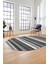 Modern Kilim Desen Dijital Kaymaz Yıkanabilir Oval Yolluk Mutfak Salon Halısı O-Modern-25-Gri 1