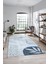 Yaprak Desen Modern Tasarım Dijital Kaymaz Yıkanabilir Yolluk Mutfak Salon Halısı Modern-79-Mavi 2