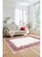 Baskılı Kaymaz Yıkanabilir Modern Sade Desen Yolluk Salon Halısı Modern-48-Pembe 1