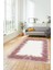 Baskılı Kaymaz Yıkanabilir Modern Sade Desen Yolluk Salon Halısı Modern-48-Pembe 2