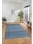 Kilim Desen Özel Tasarım Dijital Kaymaz Yıkanabilir Yolluk Mutfak Salon Halısı Modern-86-Mavi 4