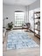 Sade Desen Modern Dijital Kaymaz Yıkanabilir Yolluk Mutfak Salon Halısı Modern-89-Mavi 2