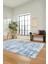 Sade Desen Modern Dijital Kaymaz Yıkanabilir Yolluk Mutfak Salon Halısı Modern-89-Mavi 5