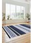 Modern Kilim Desenli Dijital Kaymaz Yıkanabilir Yolluk Mutfak Salon Halısı Modern-18-Lacivert 5