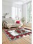 Modern Çiçek Desenli Dijital Kaymaz Yıkanabilir Yolluk Mutfak Salon Halısı Modern-21-Beyaz 3