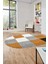 3D Baskılı Kaymaz Yıkanabilir Oval Koridor Halısı Mutfak Halısı Salon Halısı O-Modern-53-Kahve 5