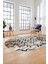 Baskılı Kaymaz Taban Yıkanabilir Şık Modern Yolluk Mutfak Oval Salon Halısı O-Modern-03-Kahve 2