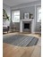 Modern Kilim Dijital Kaymaz Yıkanabilir Oval Yolluk Mutfak Salon Halısı O-Modern-17-Gri 3