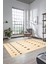 Baskılı Kaymaz Yıkanabilir Şık Kilim Desen Yolluk Mutfak Halısı Salon Halısı Modern-65-Krem 4