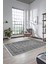 Etnik Desen Baskılı Kaymaz Taban Yıkanabilir Modern Yolluk Salon Halısı MODERN-113-GRİ 1