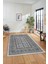 Etnik Desen Baskılı Kaymaz Taban Yıkanabilir Modern Yolluk Salon Halısı MODERN-113-GRİ 2