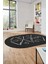Baskılı Kaymaz Yıkanabilir Şık Modern Oval Yolluk Mutfak Halısı Salon Halısı O-Modern-59-Antrasit 5