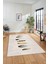Yaprak Desenli Baskılı Kaymaz Taban Yıkanabilir Yolluk Mutfak Salon Halısı MODERN-115-KREM 2