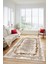 Modern Sade Desenli Dijital Kaymaz Yıkanabilir Yolluk Mutfak Salon Halısı Modern-37-Kahve 1