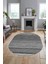 Modern Kilim Dijital Kaymaz Yıkanabilir Oval Yolluk Mutfak Salon Halısı O-Modern-17-Gri 2