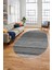 Modern Kilim Dijital Kaymaz Yıkanabilir Oval Yolluk Mutfak Salon Halısı O-Modern-17-Gri 4