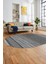 Modern Kilim Dijital Kaymaz Yıkanabilir Oval Yolluk Mutfak Salon Halısı O-Modern-17-Gri 5