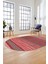 Modern Kilim Dijital Kaymaz Yıkanabilir Oval Yolluk Mutfak Salon Halısı O-Modern-17-Pembe 1