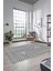 Sade Desen Baskılı Kaymaz Taban Yıkanabilir Modern Yolluk Salon Halısı MODERN-110-GRİ 1