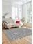 Sade Desen Baskılı Kaymaz Taban Yıkanabilir Modern Yolluk Salon Halısı MODERN-110-GRİ 5