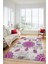 Baskılı Kaymaz Yıkanabilir Koridor Halısı Mutfak Halısı Salon Halısı Modern-45-Mor 1